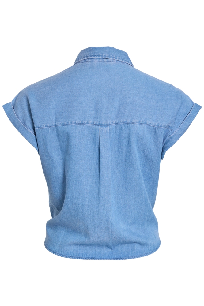 VINEA S/S TIE SHIRT MBD 14106797 MEDIUM BLUE DENIM